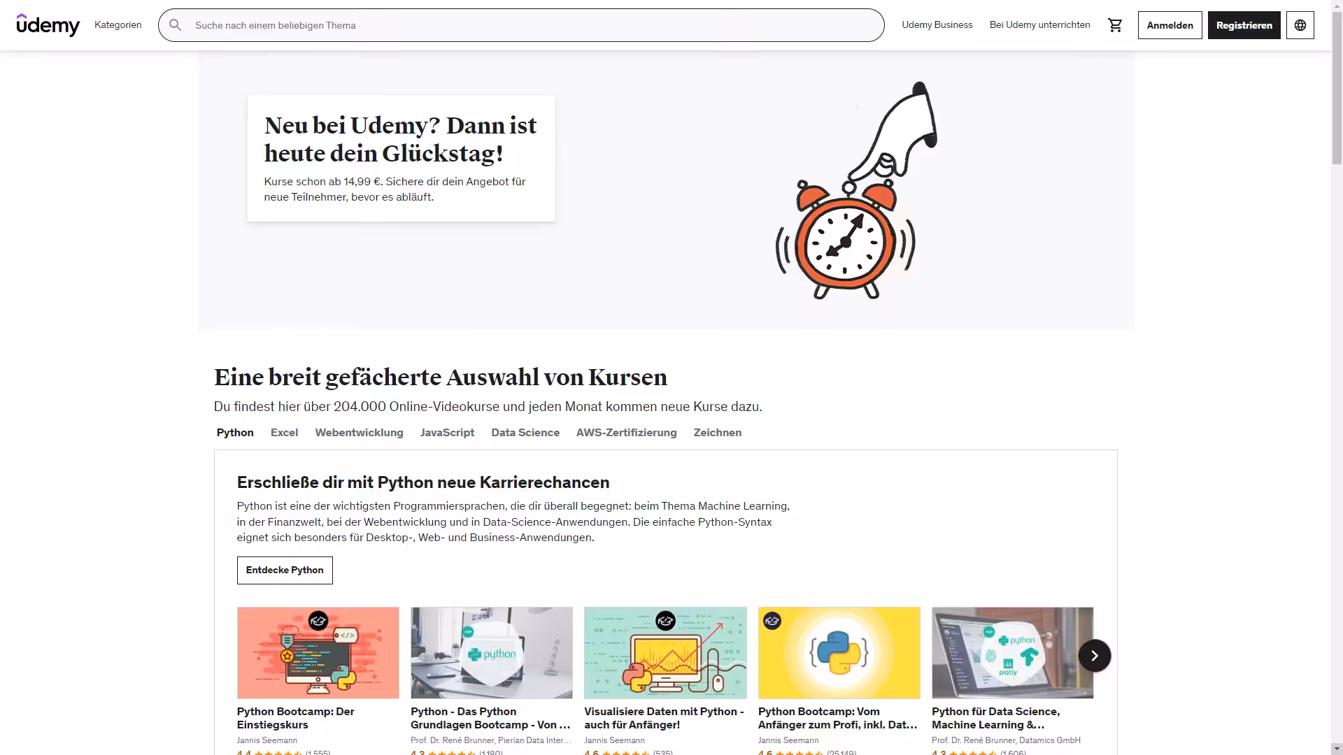 Online-Kurs Marktplätze