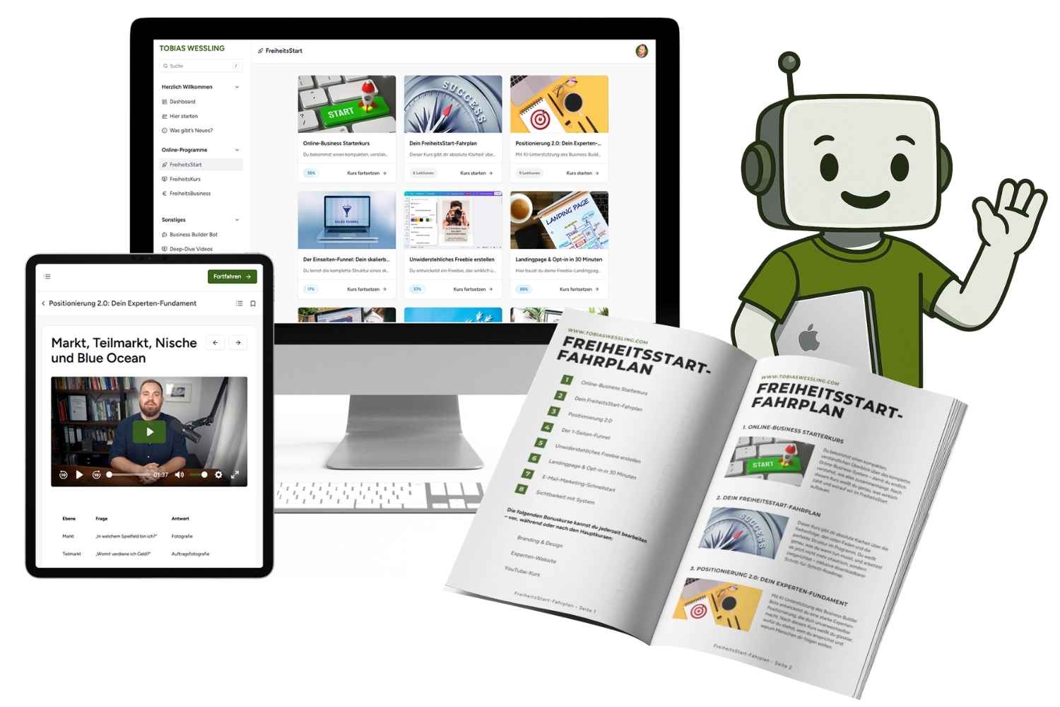 Online-Business starten: Freiheitsstart Mockup Salespage